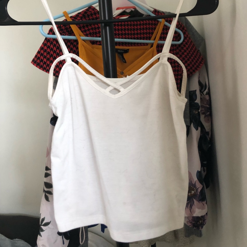 Forever 21 white tank top.